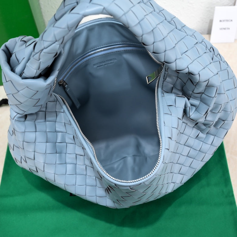 Bottega Veneta small jodie 48 cloud blue lambskin