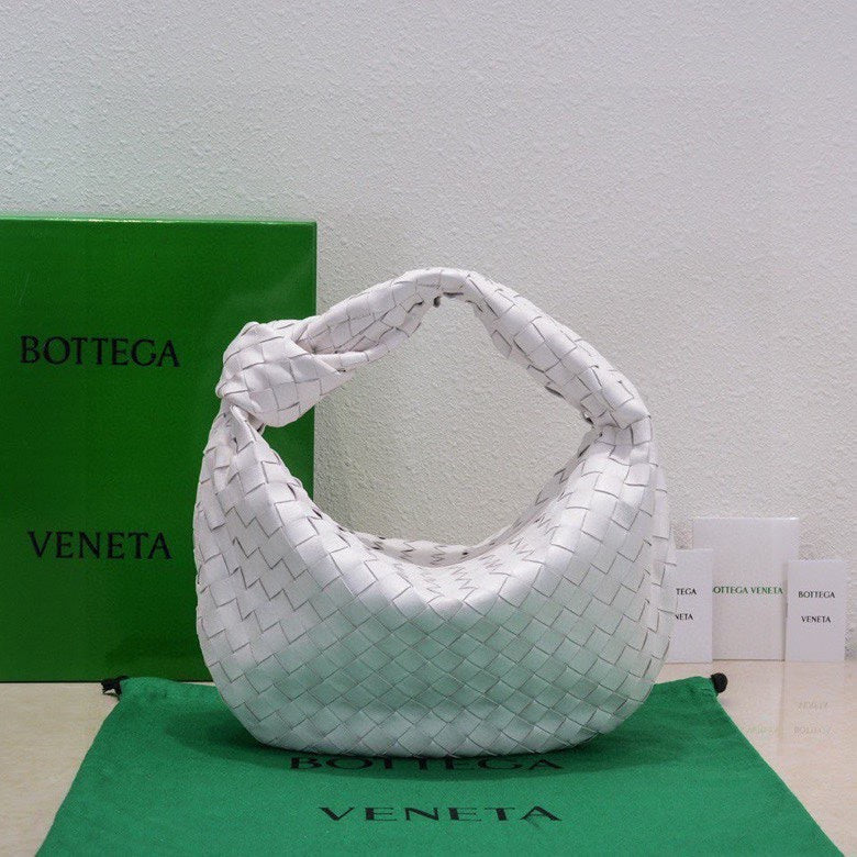 Bottega Veneta small jodie 48 white lambskin