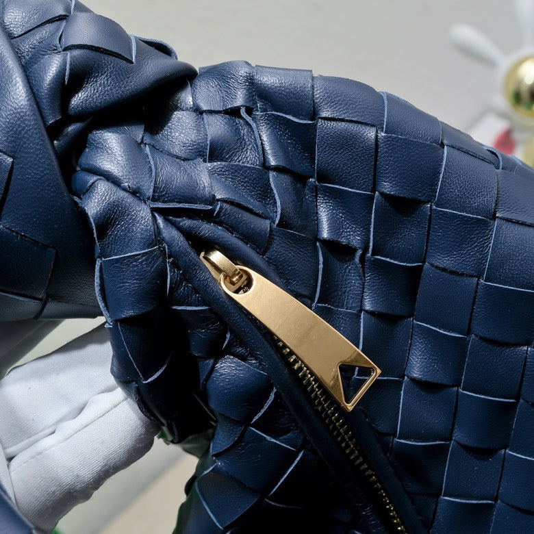 Bottega Veneta small jodie 48 blue lambskin
