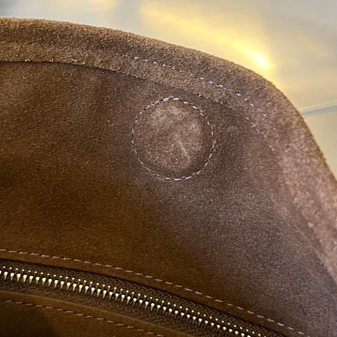 Bottega Veneta SMALL HOP 40 IN CARAMEL BROWN LAMBSKIN