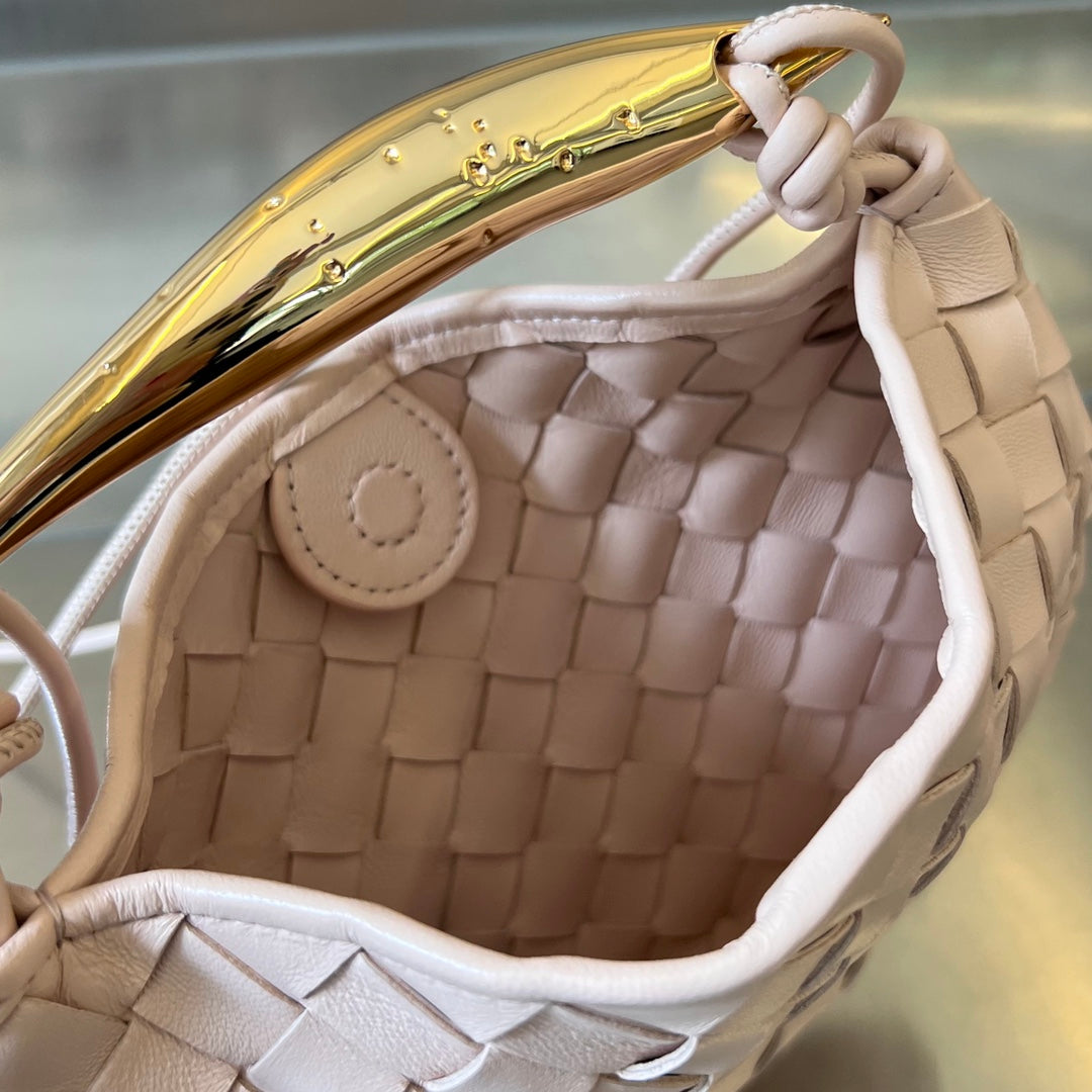 Bottega Veneta SARDINE 20 WITH CHAIN IN LIGHT PINK LAMBSKIN