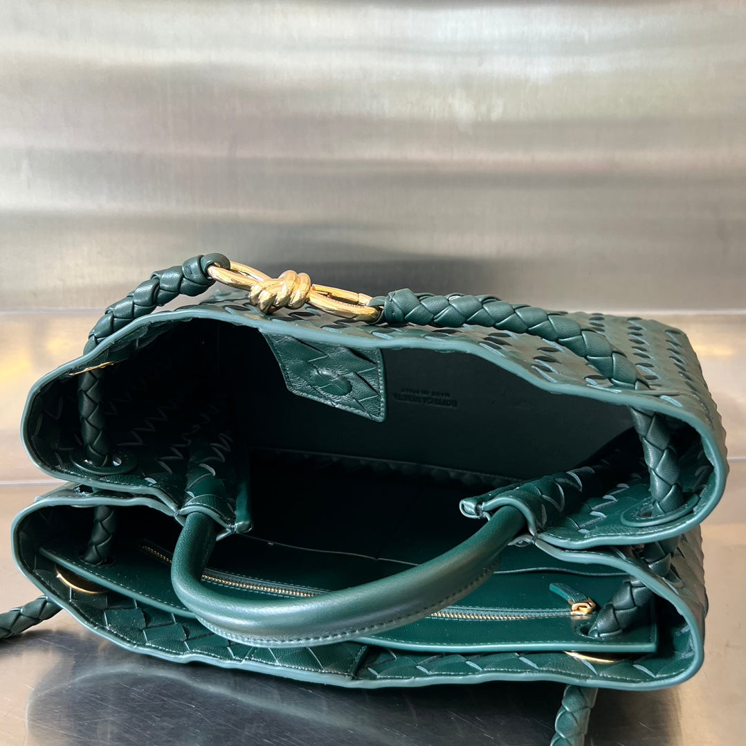 Bottega Veneta bv medium andiamo 32 castleton green lambskin