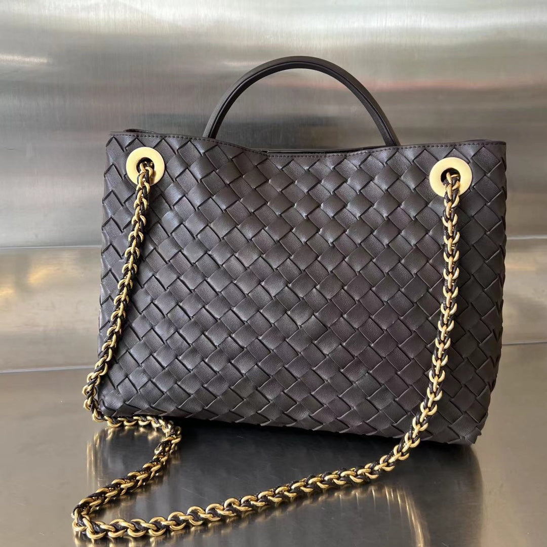 Bottega Veneta bv medium andiamo 32 chocolate lambskin