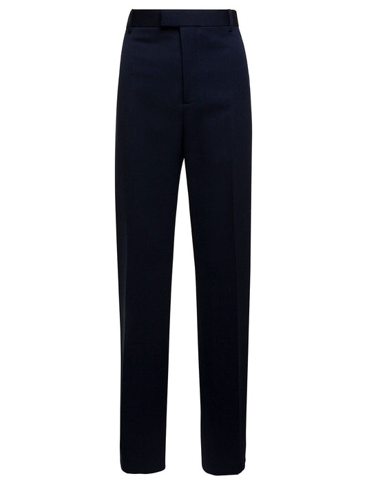Bottega Veneta Women Blue Tailored Pants In Wool Woman
