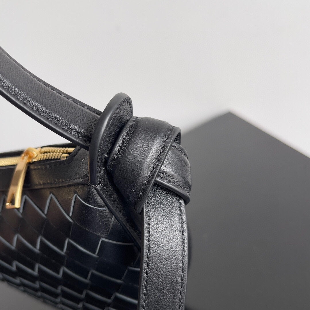 Bottega Veneta BV Mini Sunrise 23cm Black Calfskin Ghw