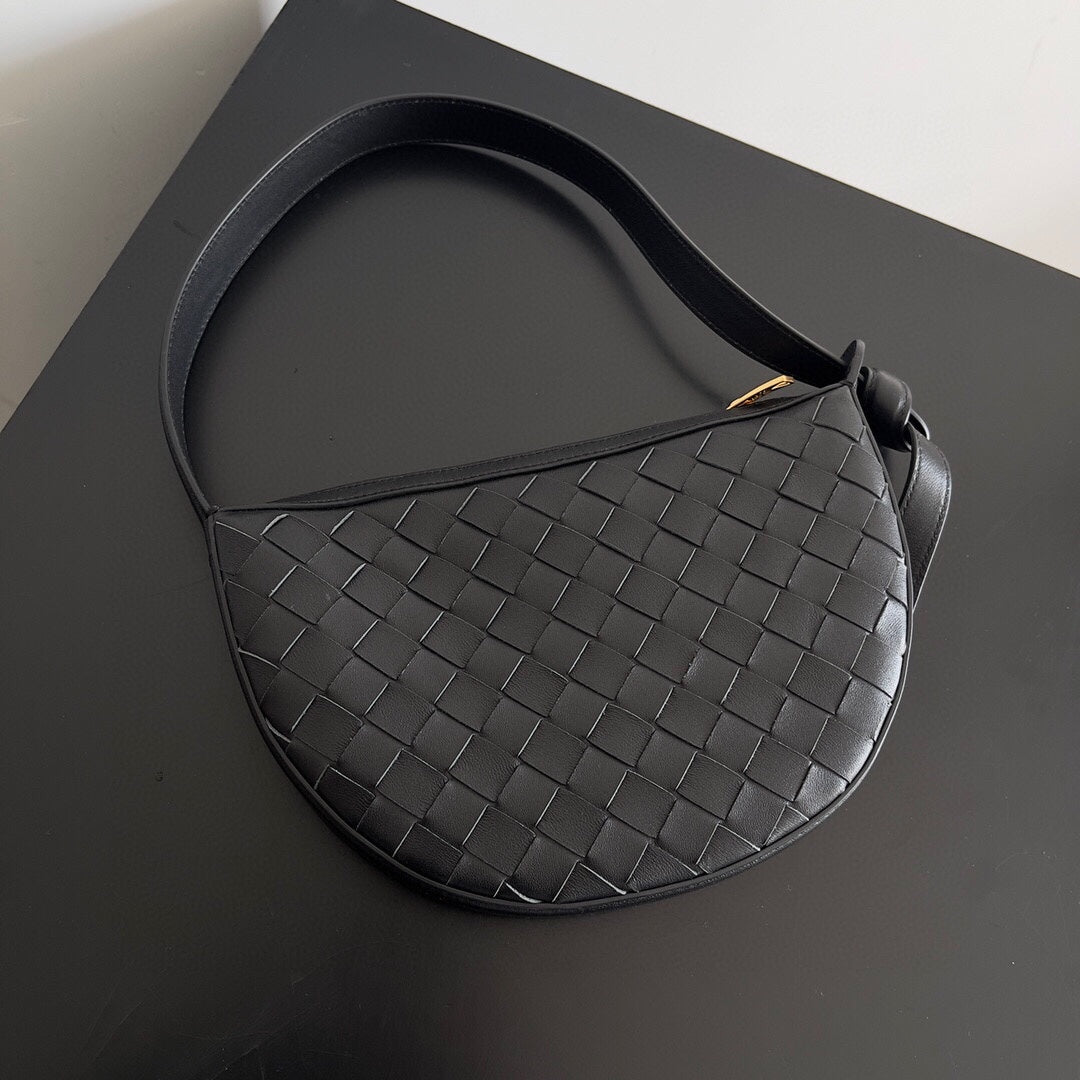 Bottega Veneta BV Mini Sunrise 23cm Black Calfskin Ghw