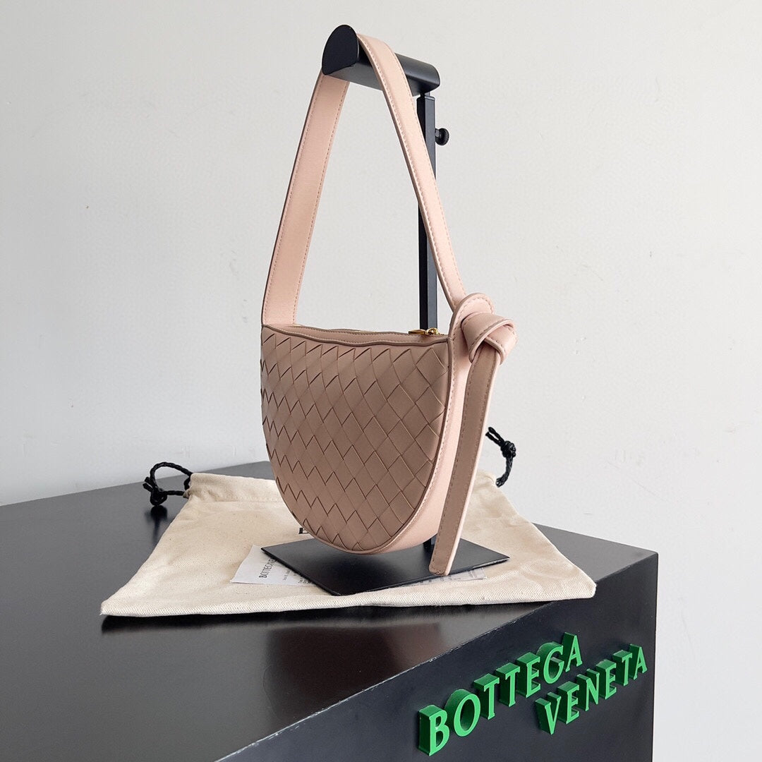 Bottega Veneta BV Mini Sunrise 23cm Light Pink Calfskin Ghw