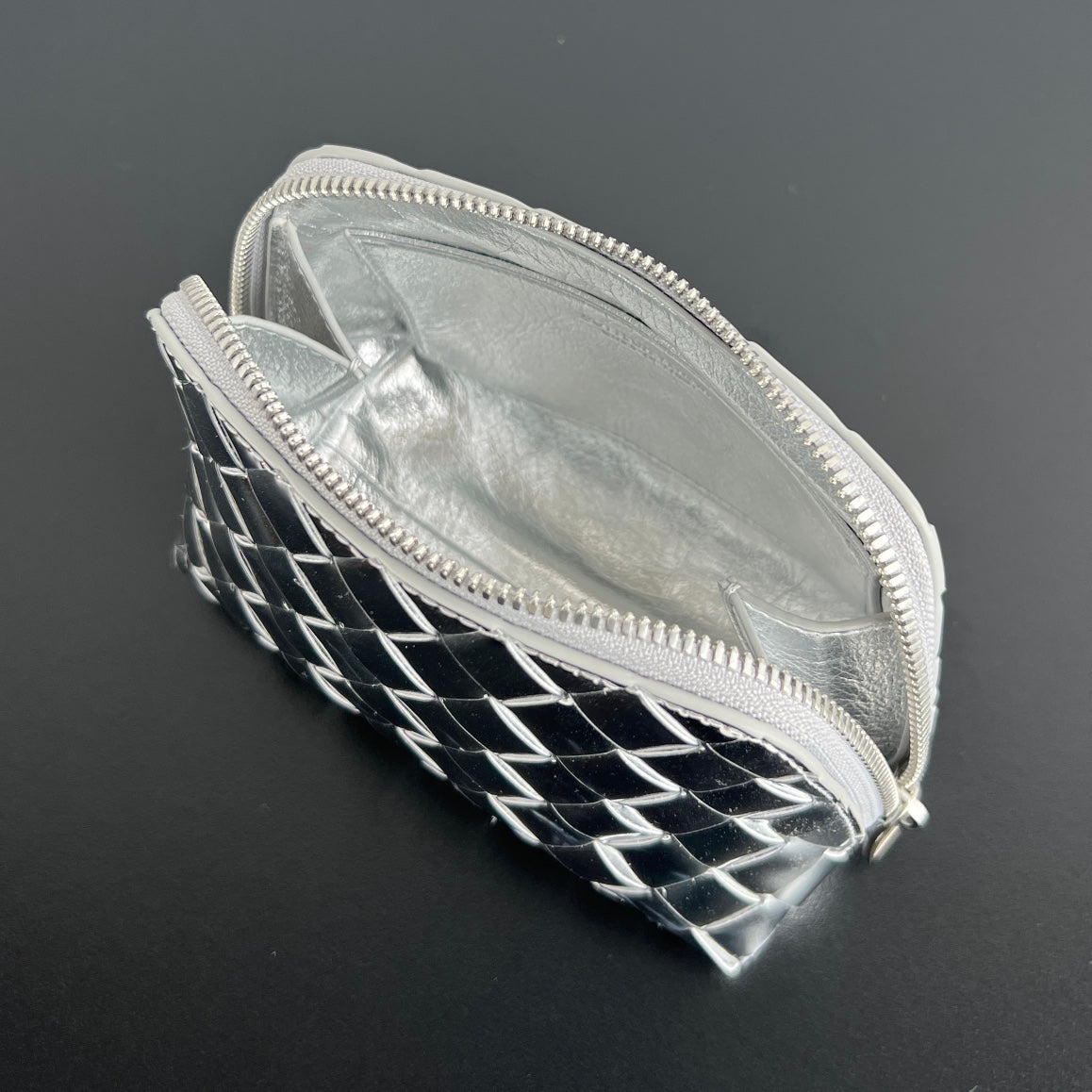 Bottega Veneta INTRECCIATO 16 BAG IN SILVER LAMBSKIN