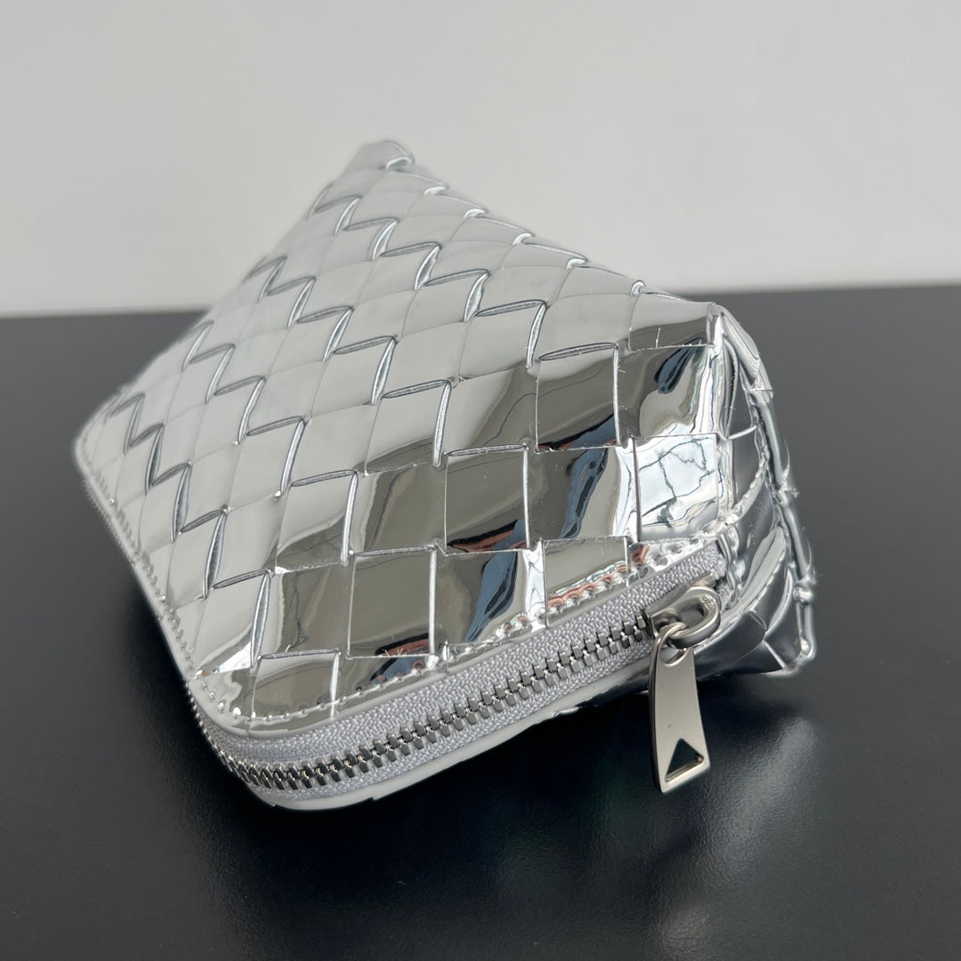 Bottega Veneta INTRECCIATO 16 BAG IN SILVER LAMBSKIN