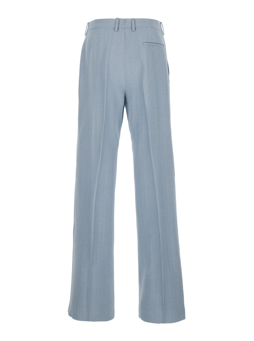 Bottega Veneta Men Light Blue Tailored Pants In Silk Blend Man