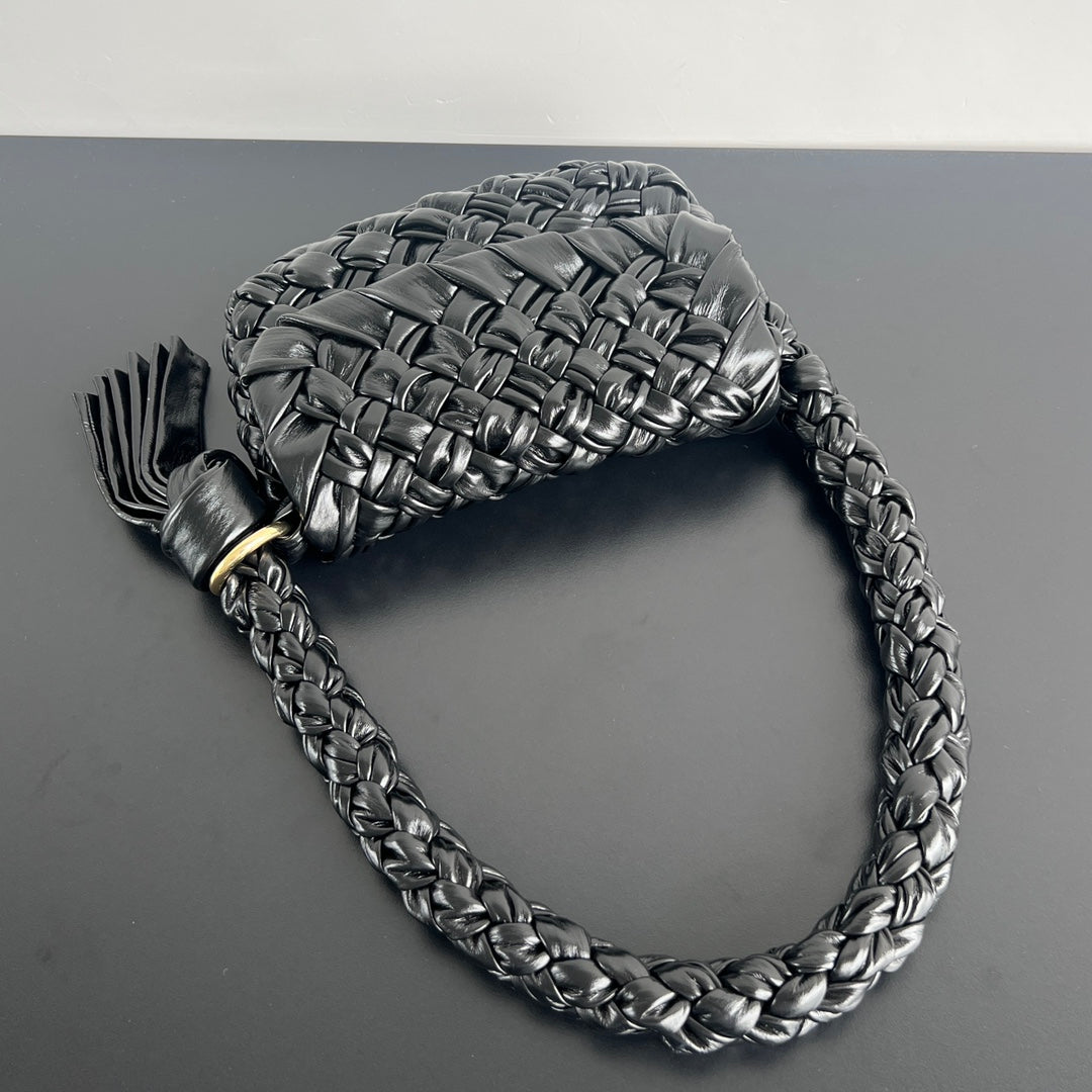 Bottega Veneta KALIMERO CITTÀ 25 IN BLACK CALFSKIN