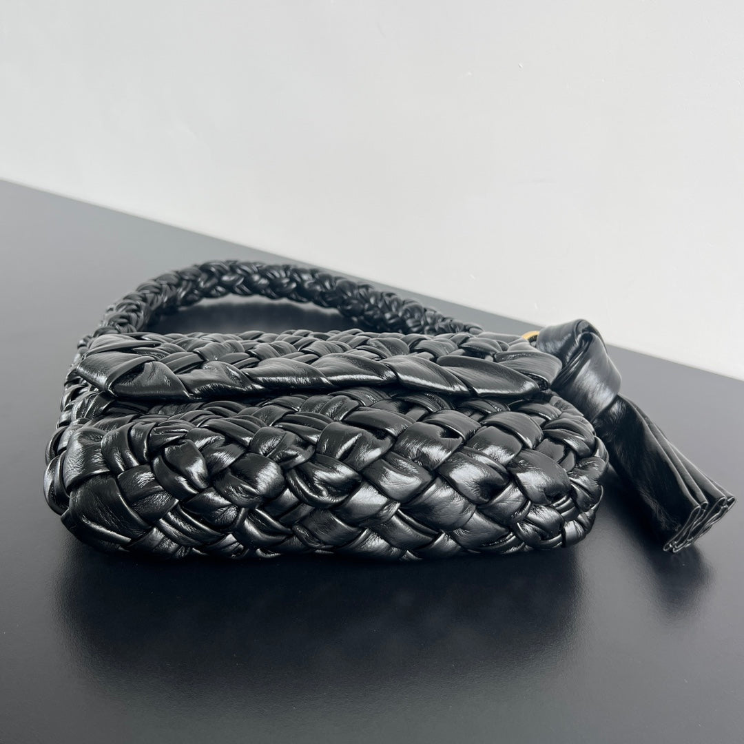 Bottega Veneta KALIMERO CITTÀ 25 IN BLACK CALFSKIN