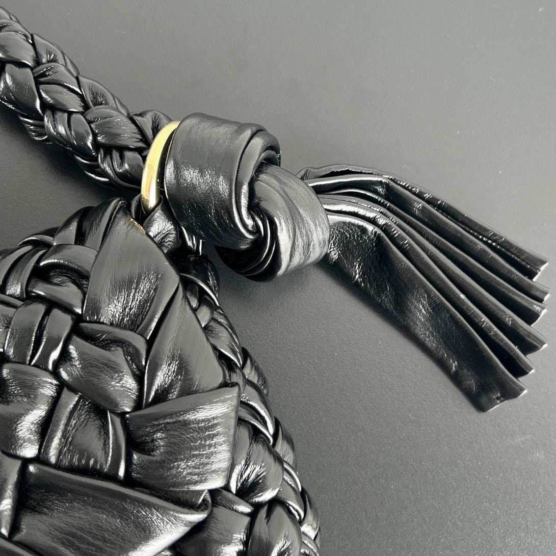 Bottega Veneta KALIMERO CITTÀ 25 IN BLACK CALFSKIN