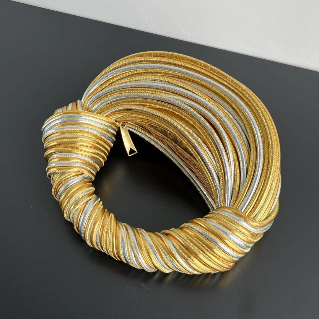 Bottega Veneta MINI JODIE 28 BAG IN GOLD MIX SILVER LAMBSKIN