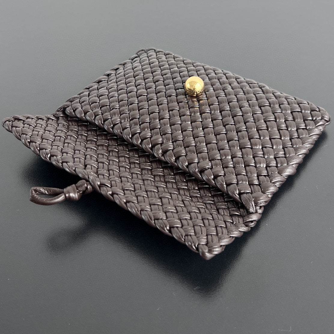 Bottega Veneta MINI COBBLE 20 BAG IN DARK BROWN LAMBSKIN