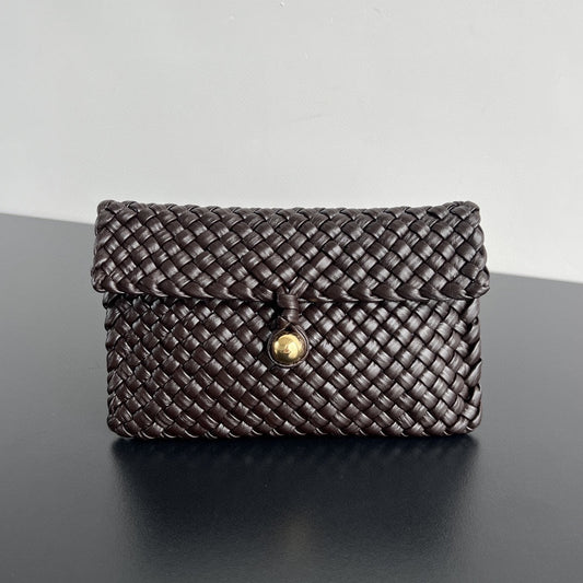 Bottega Veneta MINI COBBLE 20 BAG IN DARK BROWN LAMBSKIN