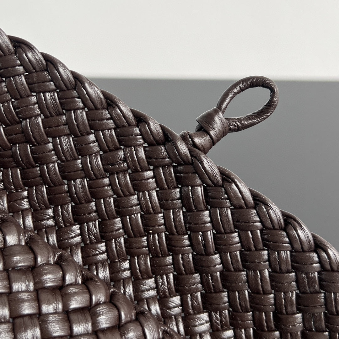 Bottega Veneta MINI COBBLE 20 BAG IN DARK BROWN LAMBSKIN