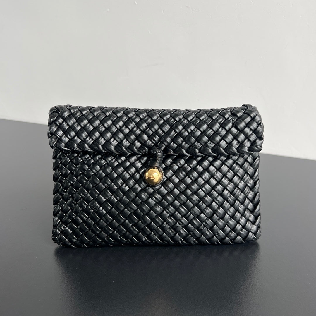 Bottega Veneta MINI COBBLE 20 BAG IN BLACK LAMBSKIN