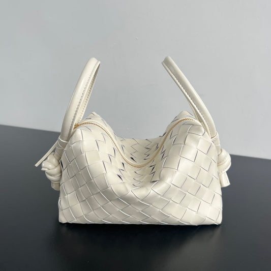 Bottega Veneta BV Loop Top Handle 19cm Cream Lambskin