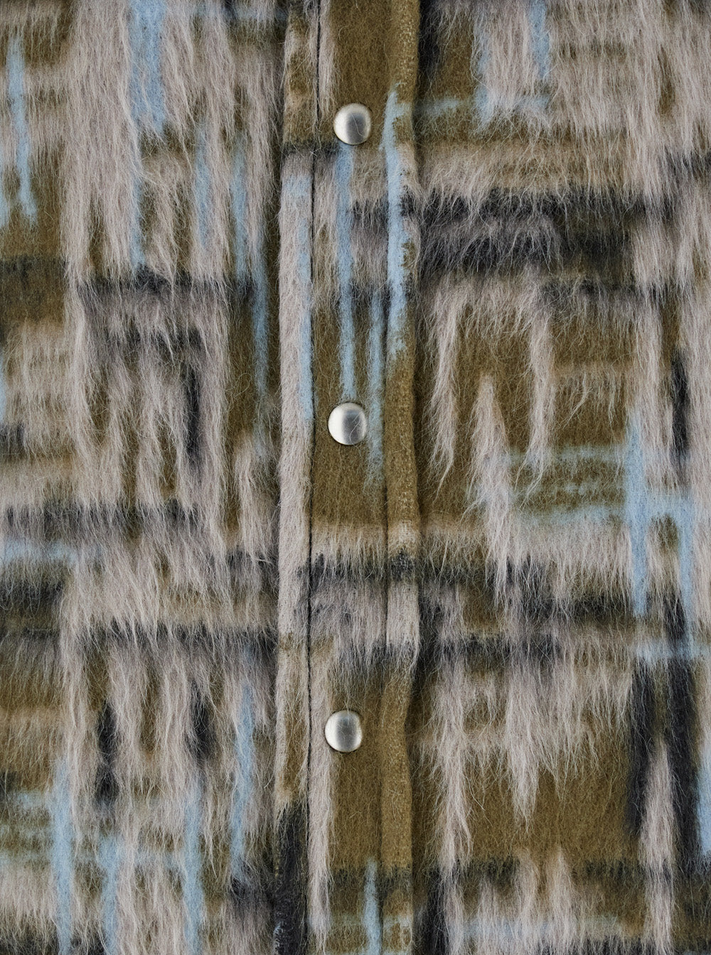 Bottega Veneta Women Multicolor Overshirt With Pointed Collar In Brushed Wool Woman