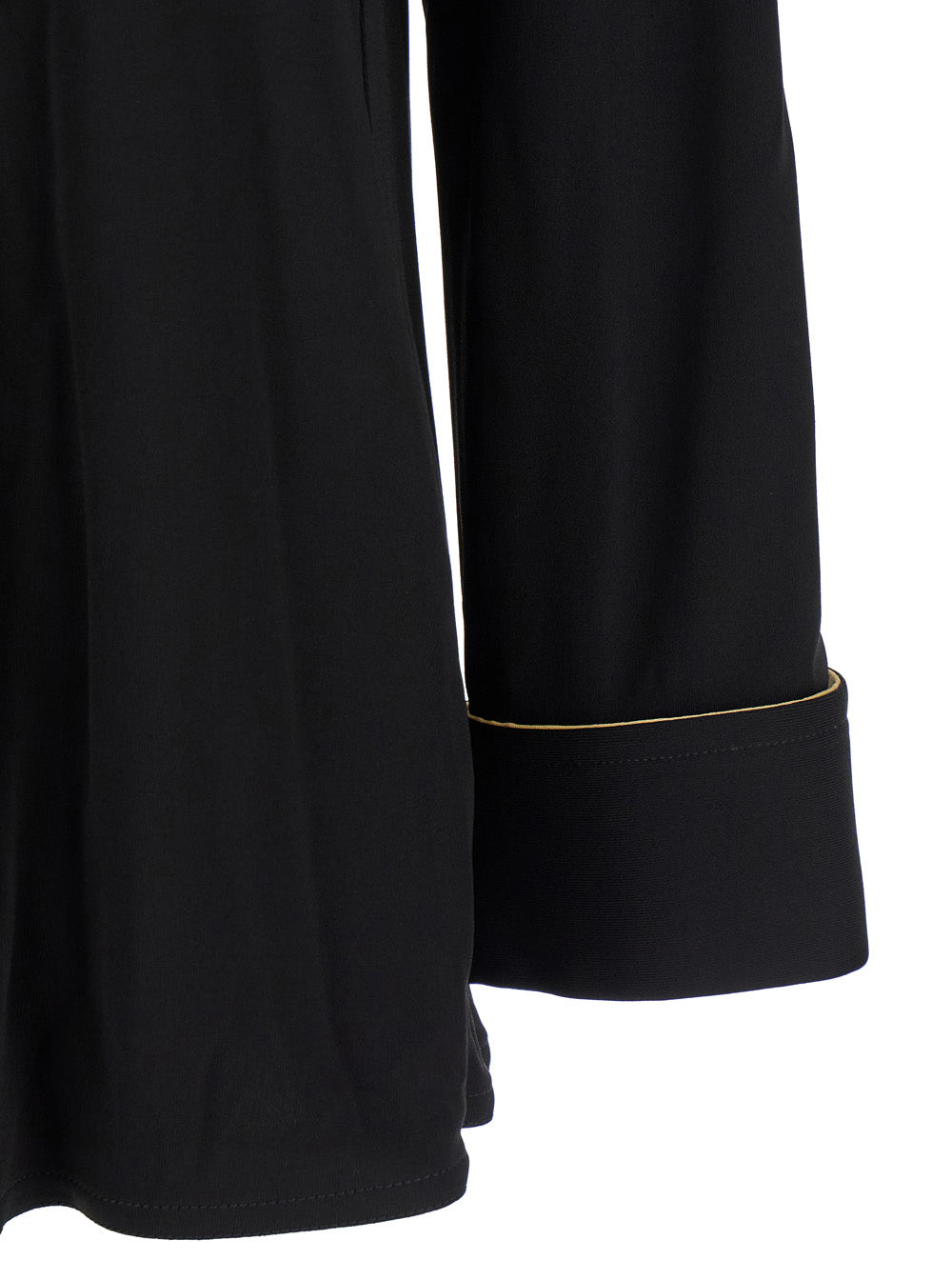 Bottega Veneta Women Black Shirt With Notebook Cuffs In Viscose Woman