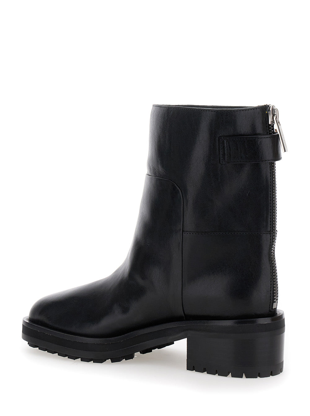 Jimmy Choo Women 'Brooklyn' Black Ankle Boots With Buckle In Smooth Leather Woman