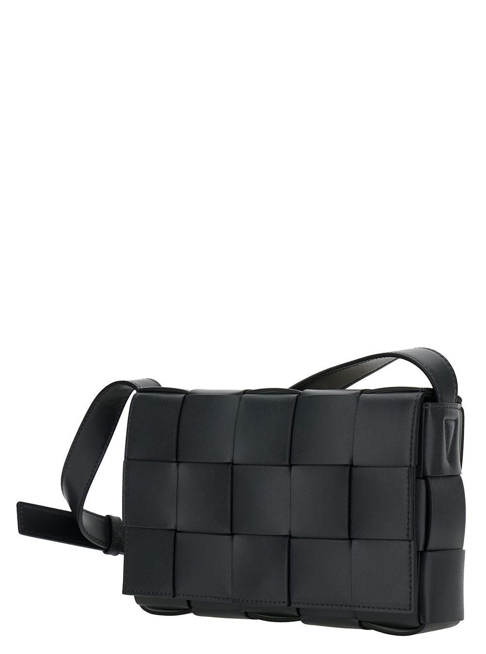 Bottega Veneta Men 'Casette' Black Medium Cross Body Bag In Leather Man