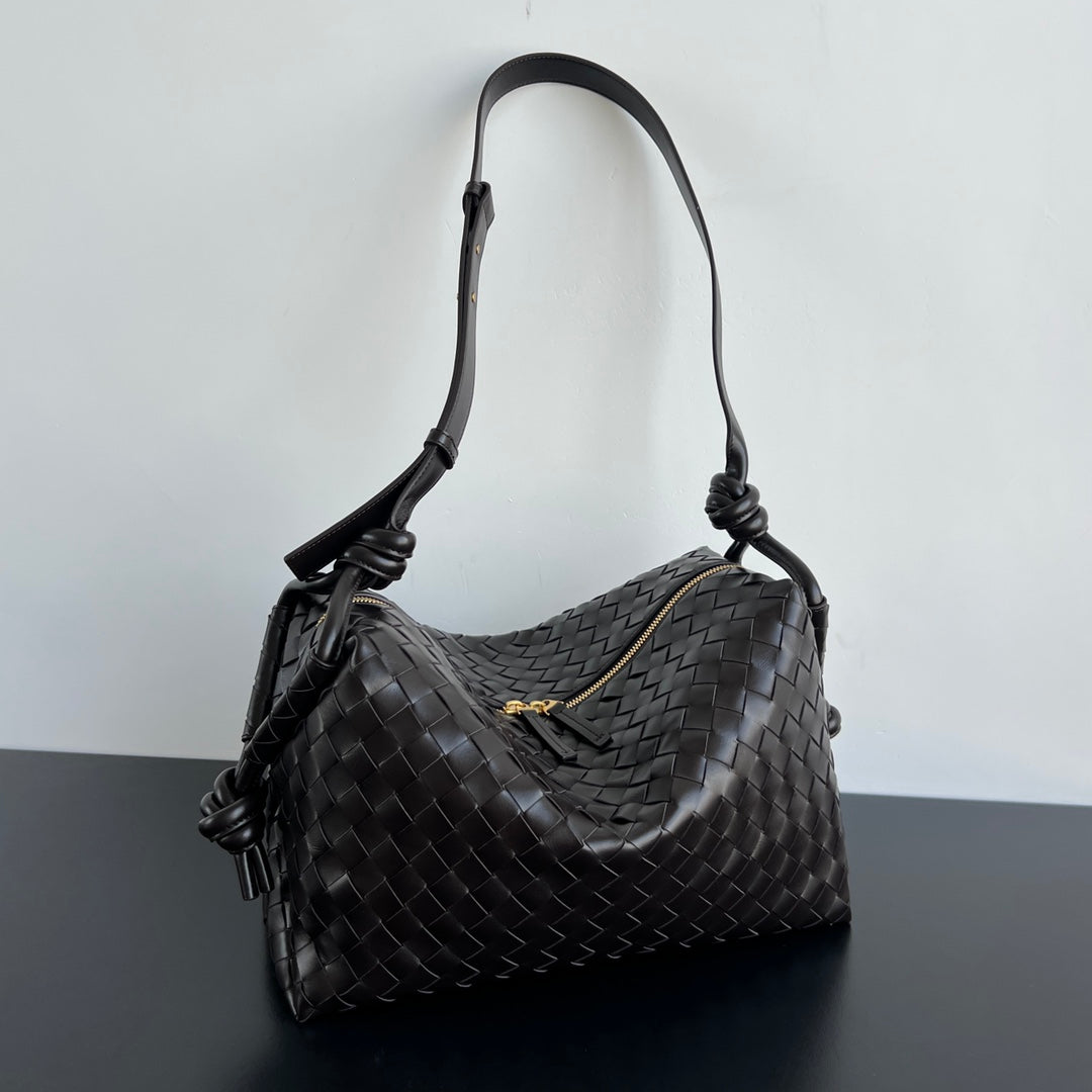 Bottega Veneta BV Loop Weekender 38cm Chocolate Calfskin