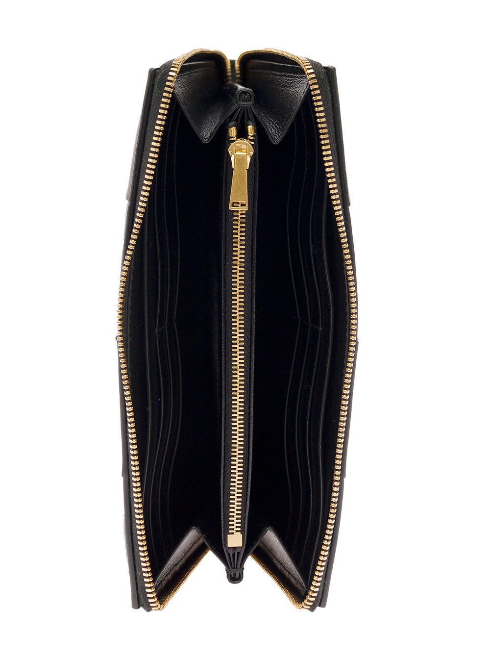 Bottega Veneta Women Black Intreccio Nappa Leather Wallet Bottega Veneta Woman