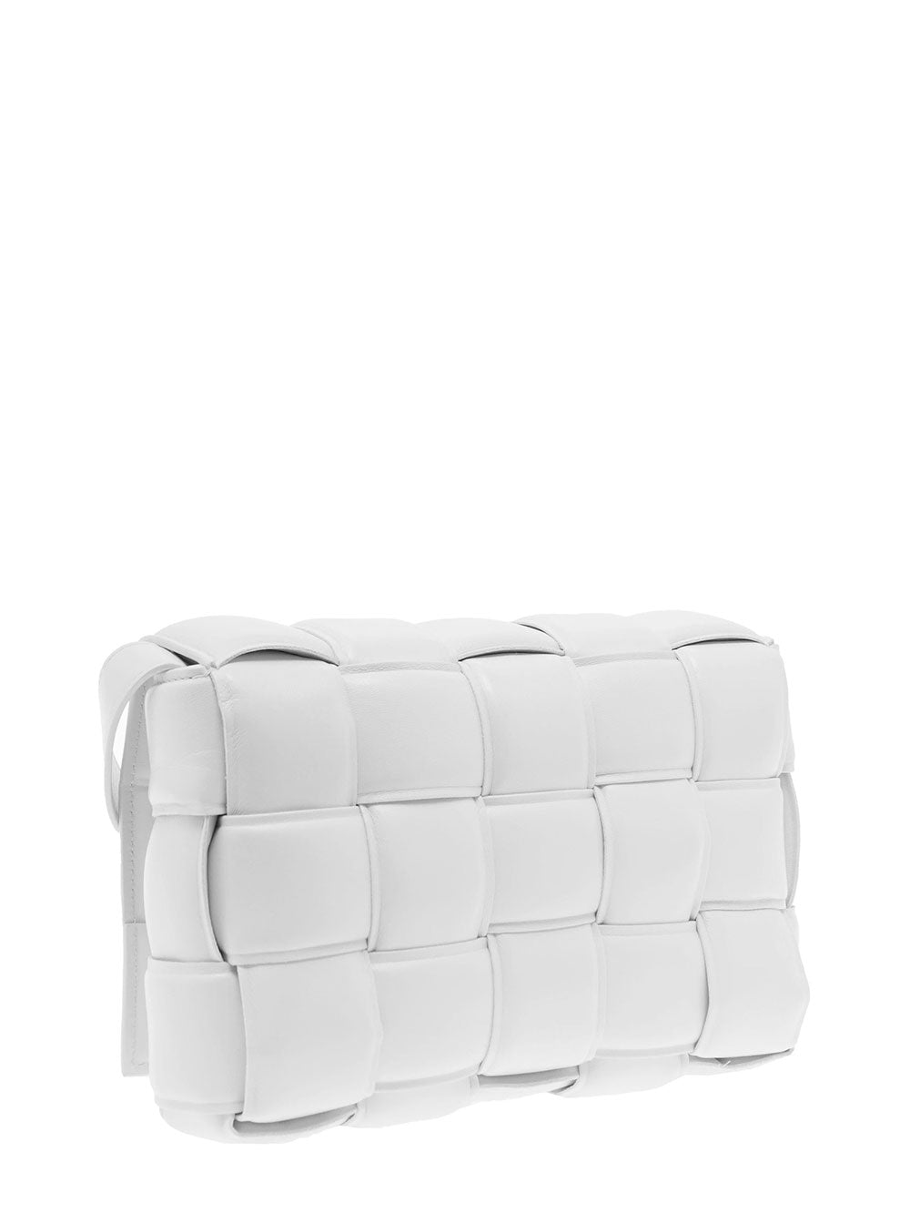 Bottega Veneta Women Bottega Veneta Woman Padded Cassette White Leather Crossbody Bag