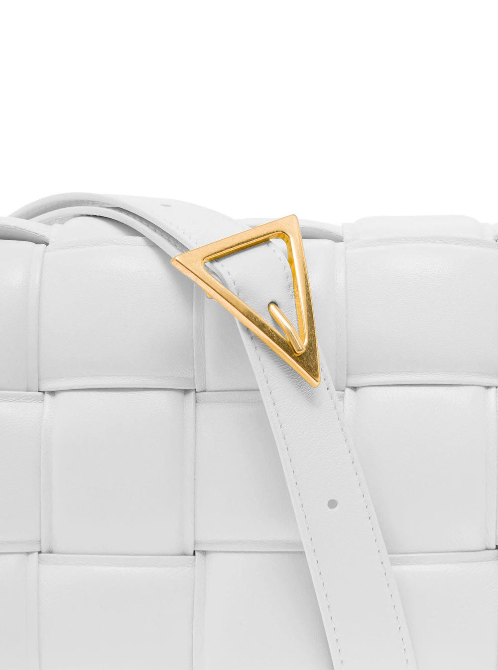 Bottega Veneta Women Bottega Veneta Woman Padded Cassette White Leather Crossbody Bag