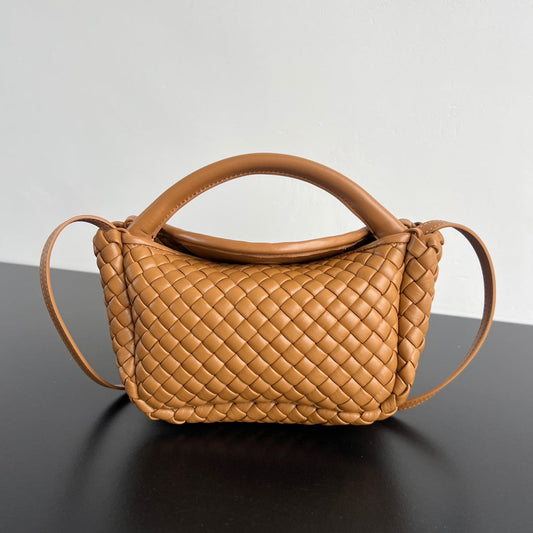 Bottega Veneta BV Small Cobble Top Handle 23cm Gold Lambskin