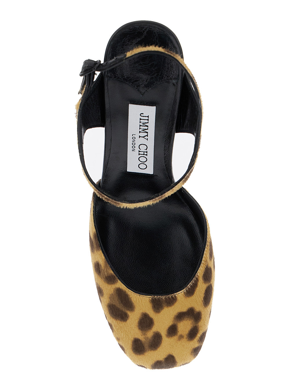 Jimmy Choo Women 'Pixie' Brown Pumps With High Sculpted Heel And All-Over Leopard Print In Tech Fabric Woman