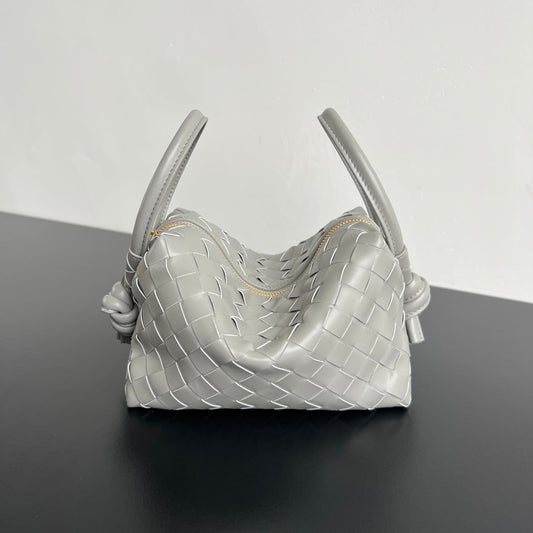 Bottega Veneta BV Loop Top Handle 19cm Grey Lambskin