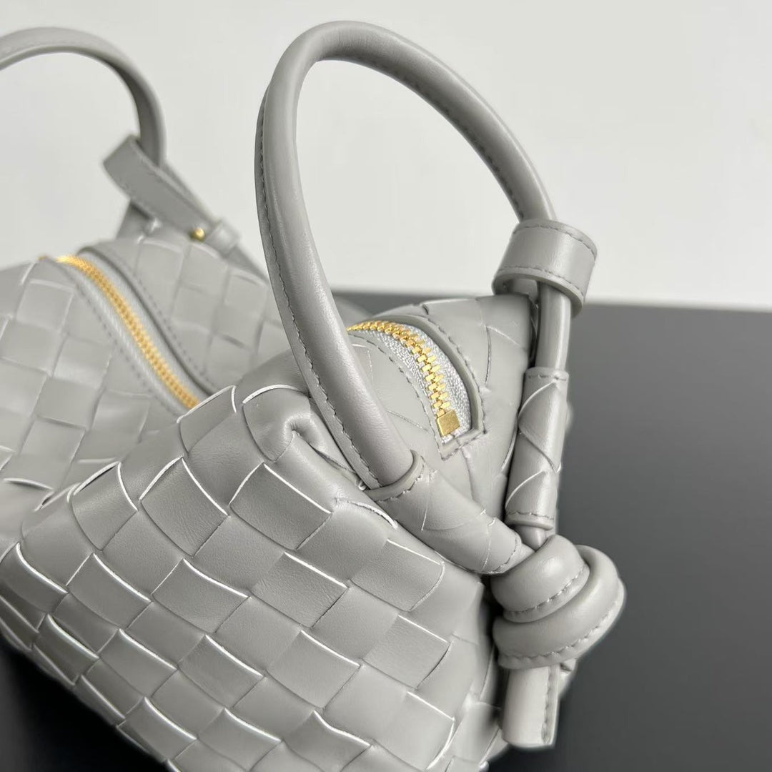 Bottega Veneta BV Loop Top Handle 19cm Grey Lambskin