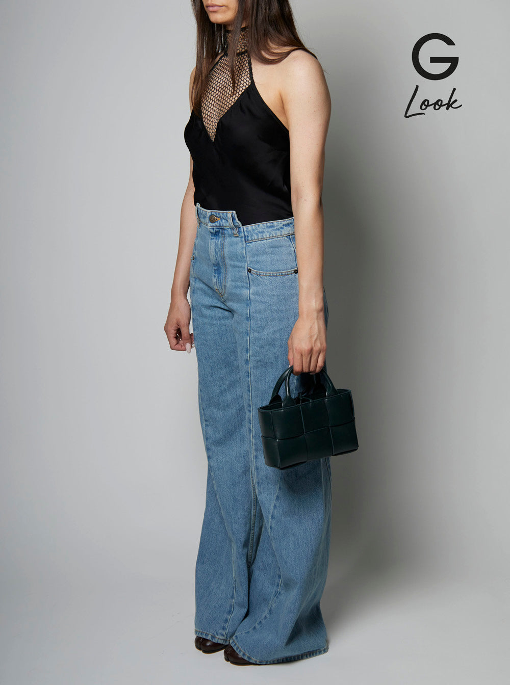 Bottega Veneta Women 'Candy Arco' Dark Green Handbag With Intreccio Motif In Leather Woman