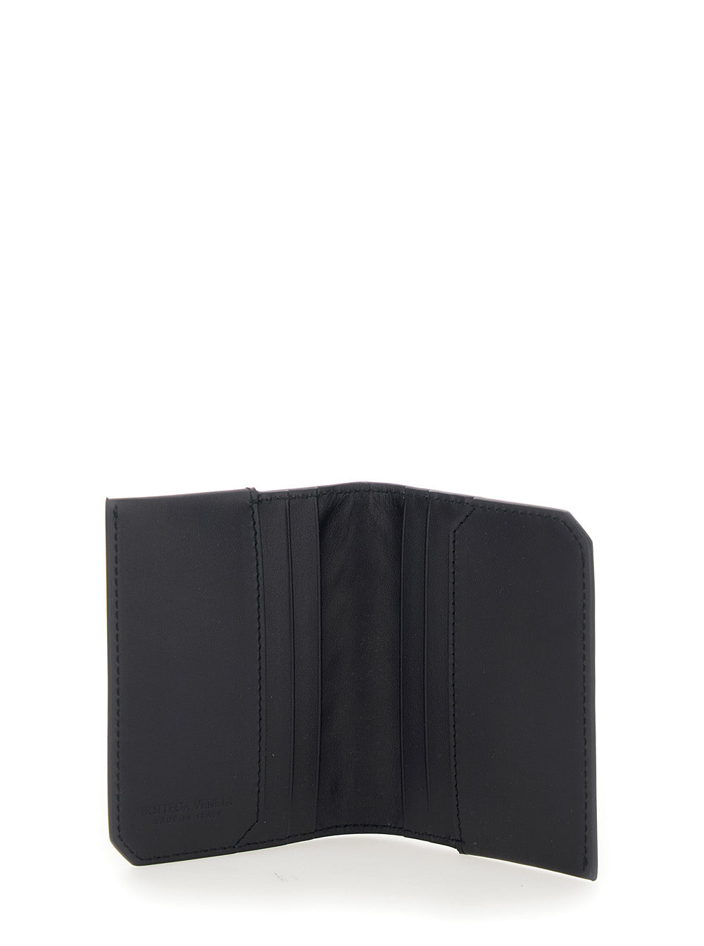 Bottega Veneta Men Blue Card Holder With Intrecciato Motif In Leather Man