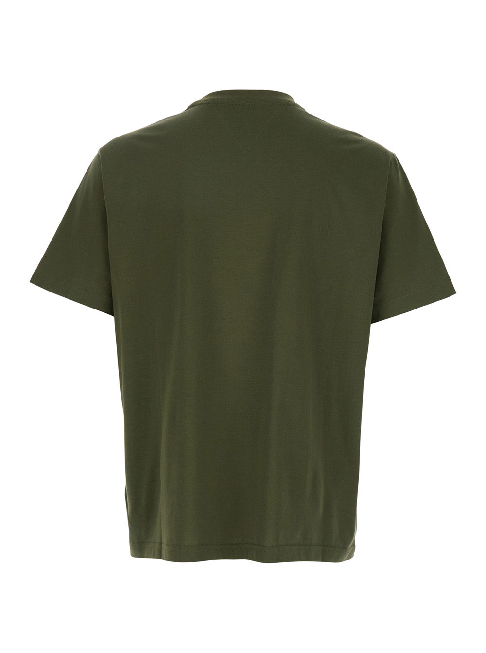 Bottega Veneta Men Green Crewneck T-Shirt With Embroidered Fish In Cotton Man