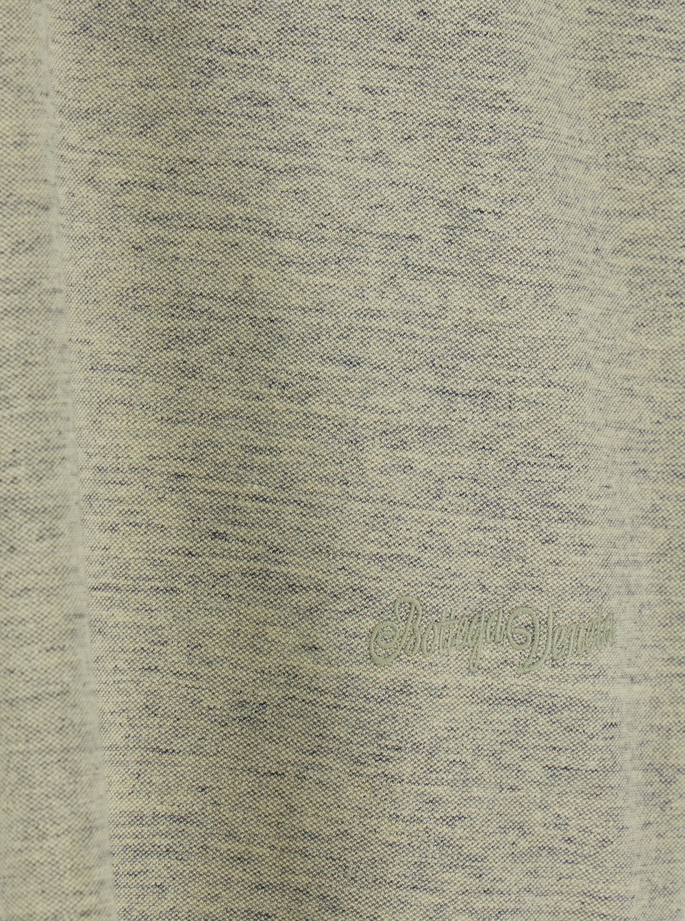 Bottega Veneta Men Green Polo Shirt With Embroidered Logo In Cotton Piquet Woman