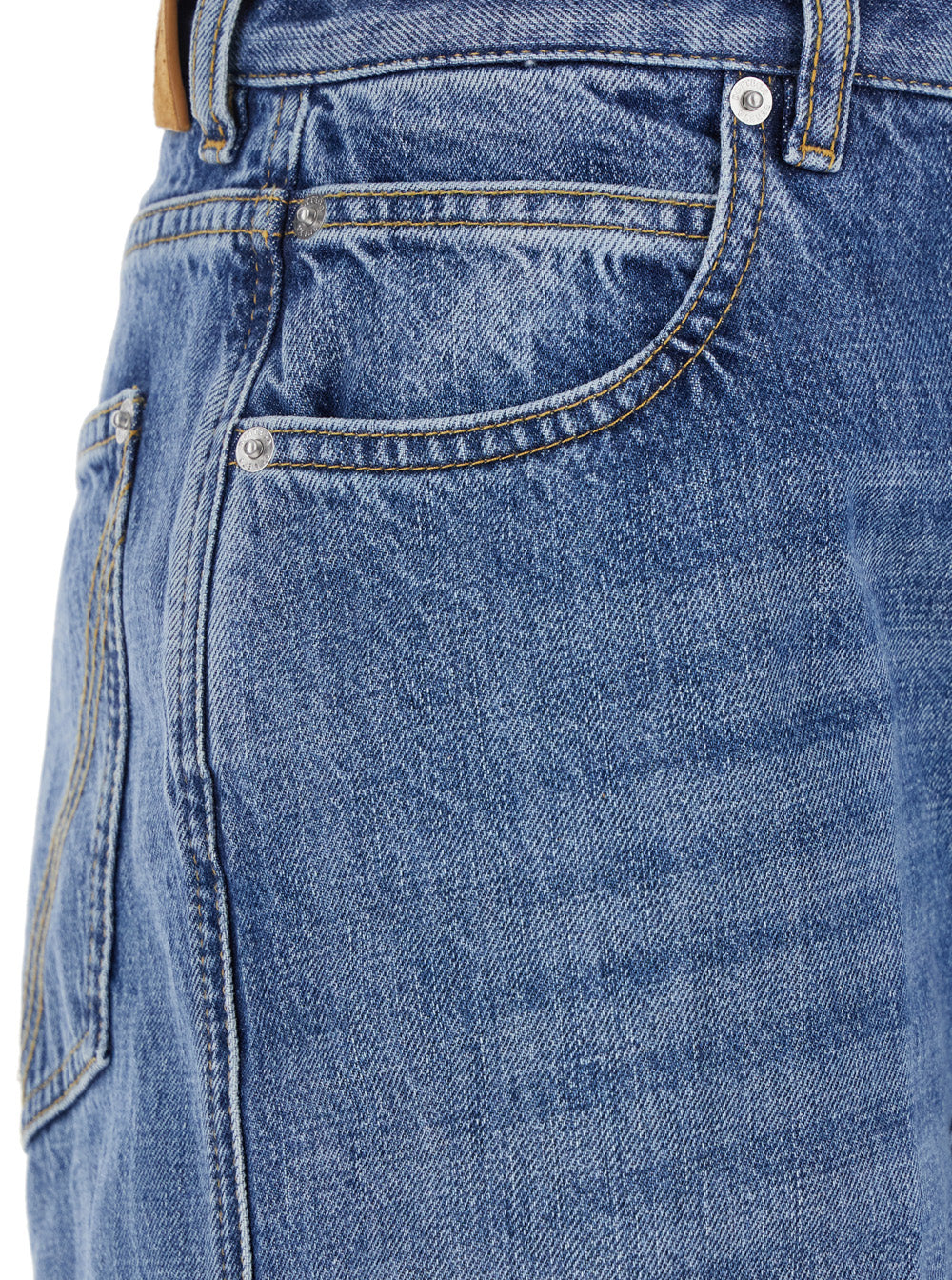 Bottega Veneta Women 'Vintage Indigo' Blue Jeans With Turn-Up Hem In Cotton Blend Woman