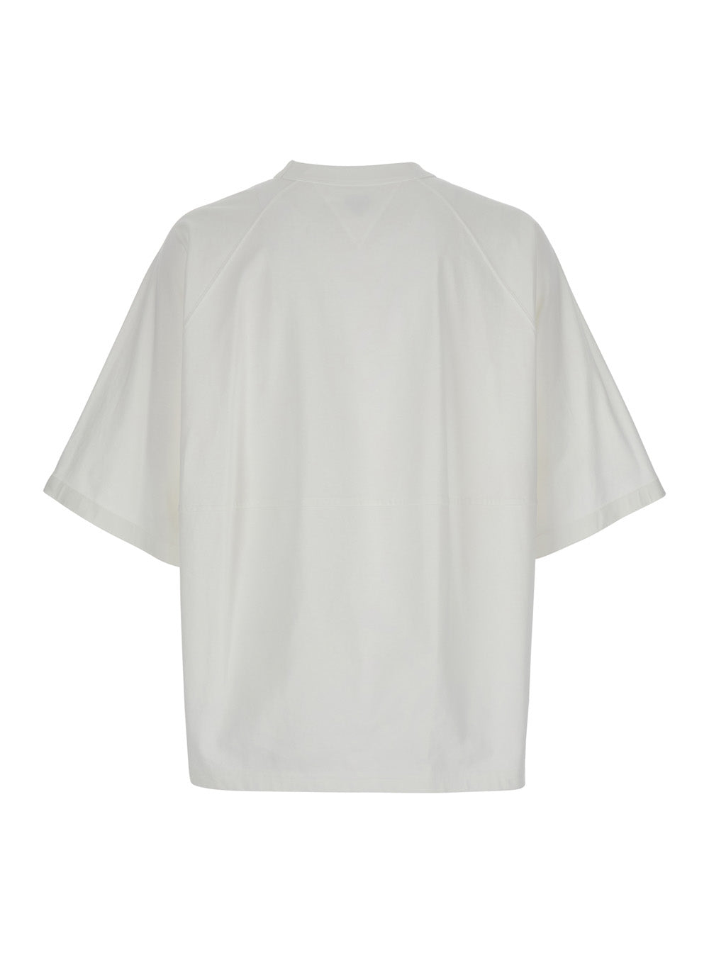 Bottega Veneta Men White T-Shirt With Applied Patch On The Front In Cotton Man