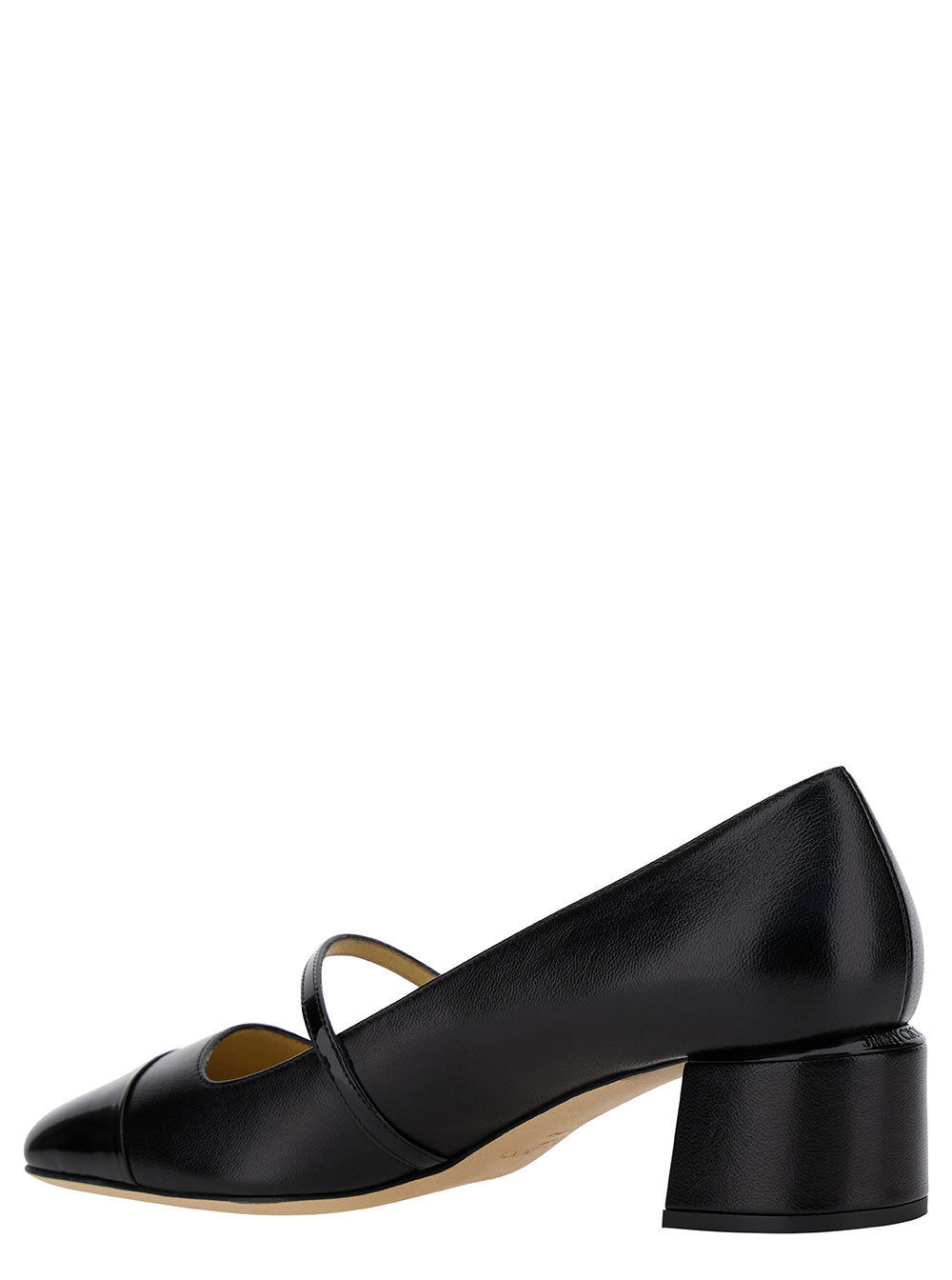 Jimmy Choo Women 'Elisa 45' Black Pumps With Pearl Detail In Patent Leather Woman