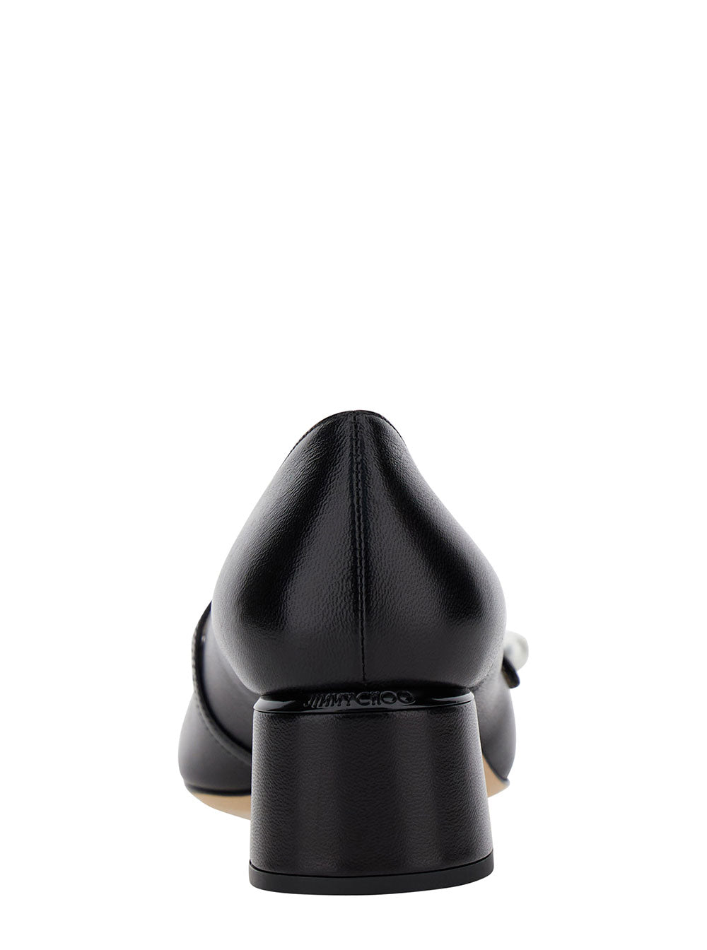 Jimmy Choo Women 'Elisa 45' Black Pumps With Pearl Detail In Patent Leather Woman