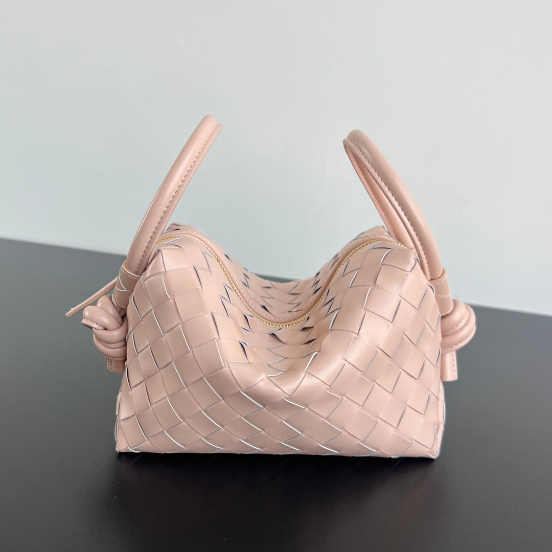 Bottega Veneta BV Loop Top Handle 19cm Pastel Pink Lambskin