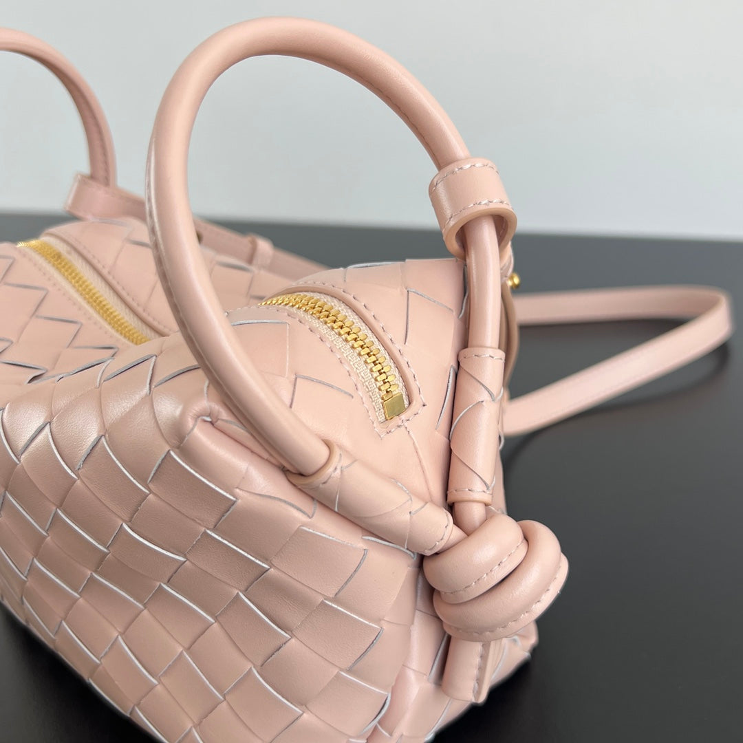 Bottega Veneta BV Loop Top Handle 19cm Pastel Pink Lambskin
