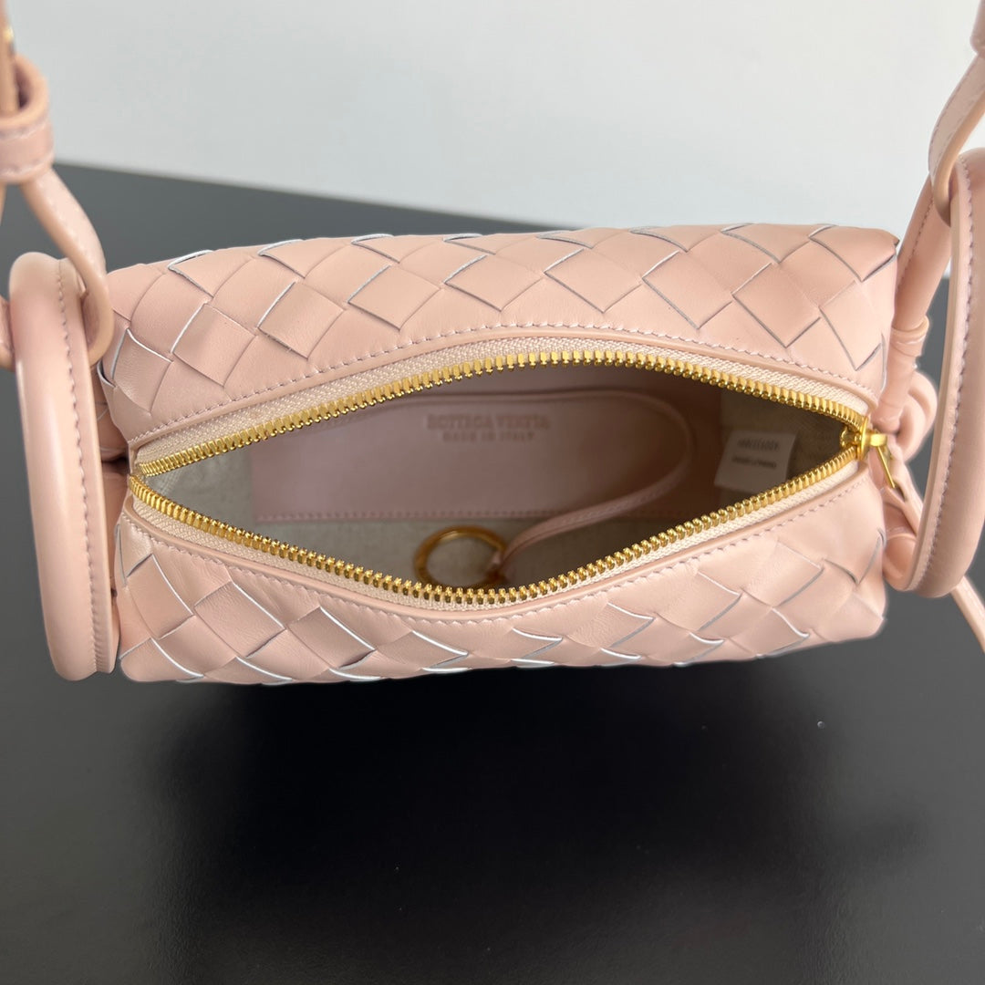 Bottega Veneta BV Loop Top Handle 19cm Pastel Pink Lambskin