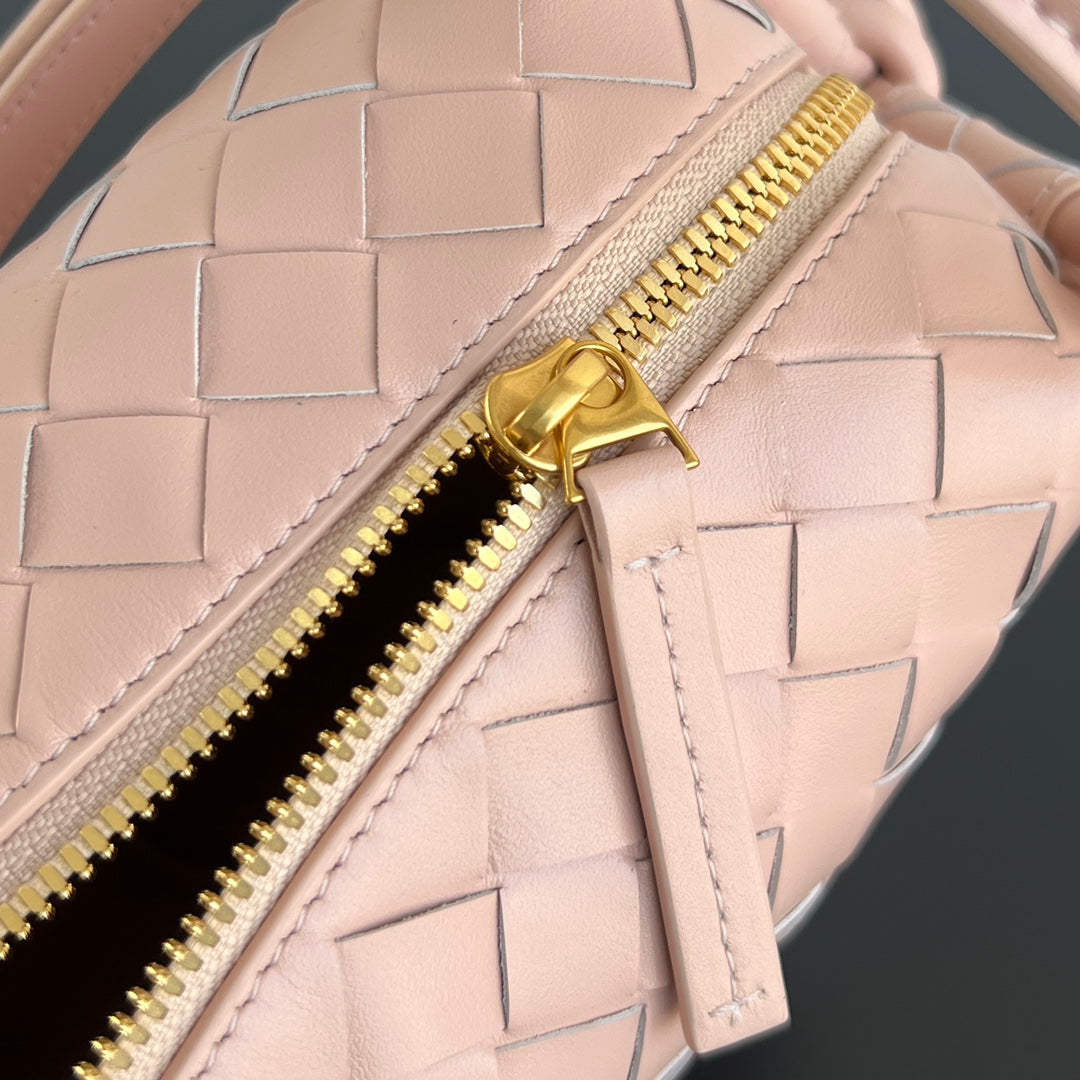 Bottega Veneta BV Loop Top Handle 19cm Pastel Pink Lambskin