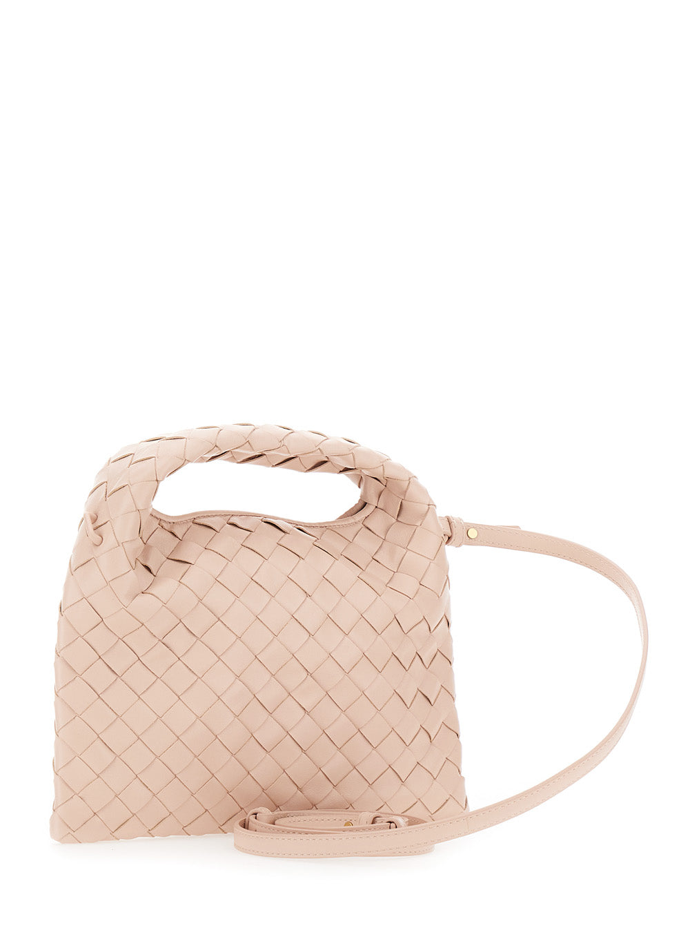 Bottega Veneta Women Pink Crossbody Bag With Removable Shoulder Strap And Intrecciato Motif In Leather Woman