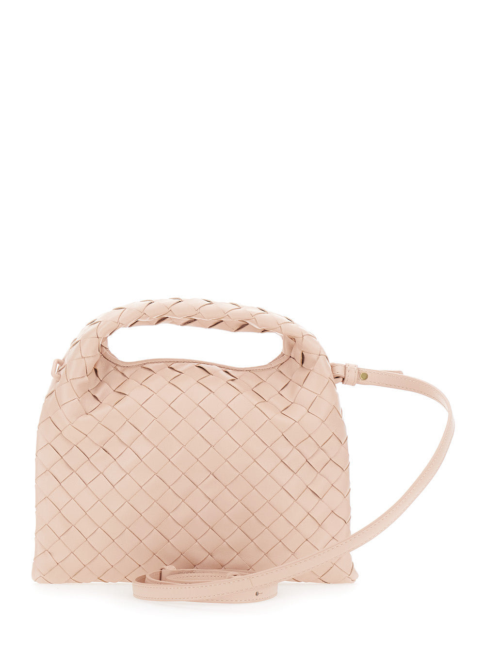 Bottega Veneta Women Pink Crossbody Bag With Removable Shoulder Strap And Intrecciato Motif In Leather Woman