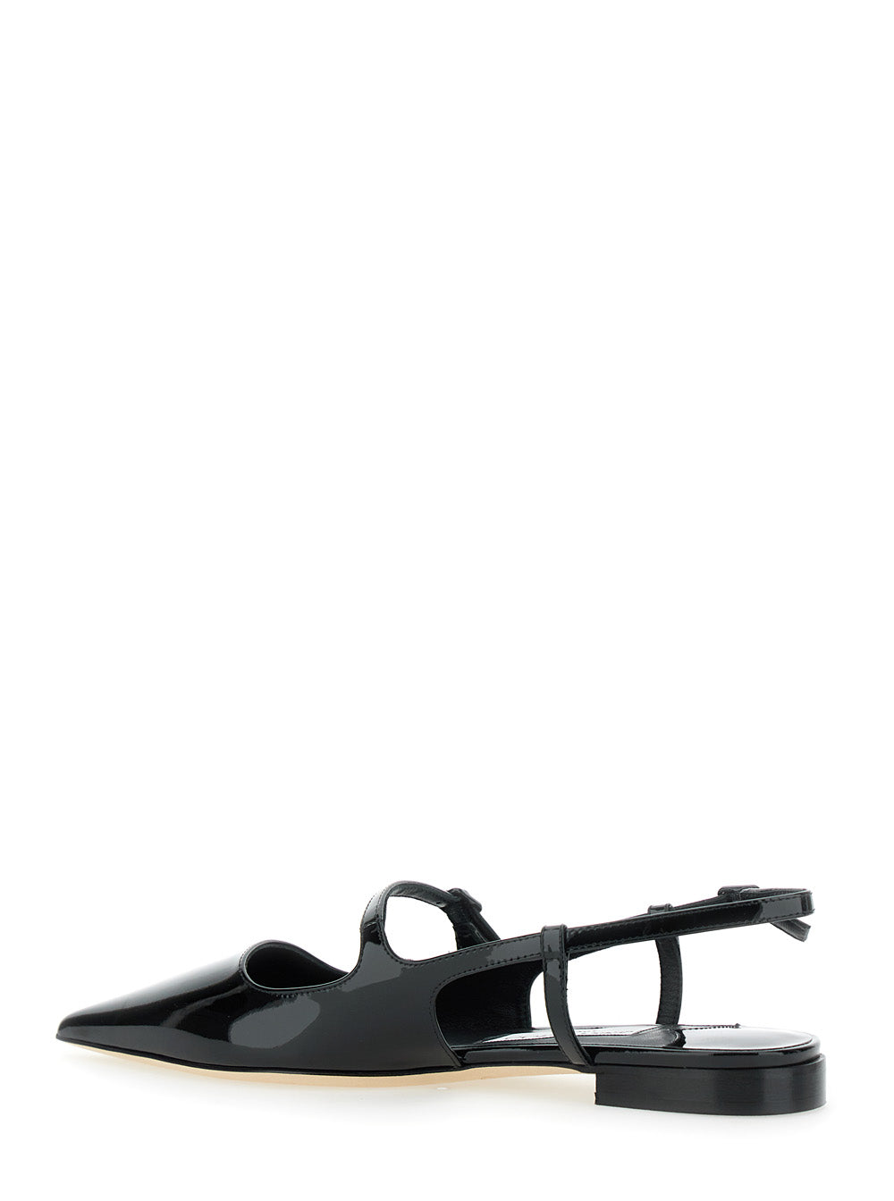 Jimmy Choo Women 'Didi Flat' Black Ballerinas With Shiny Finish In Leather Woman